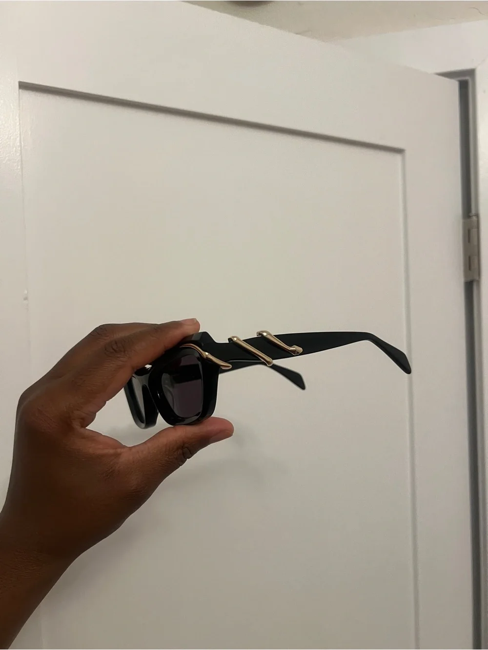 Black Sunglasses with Gold Accent